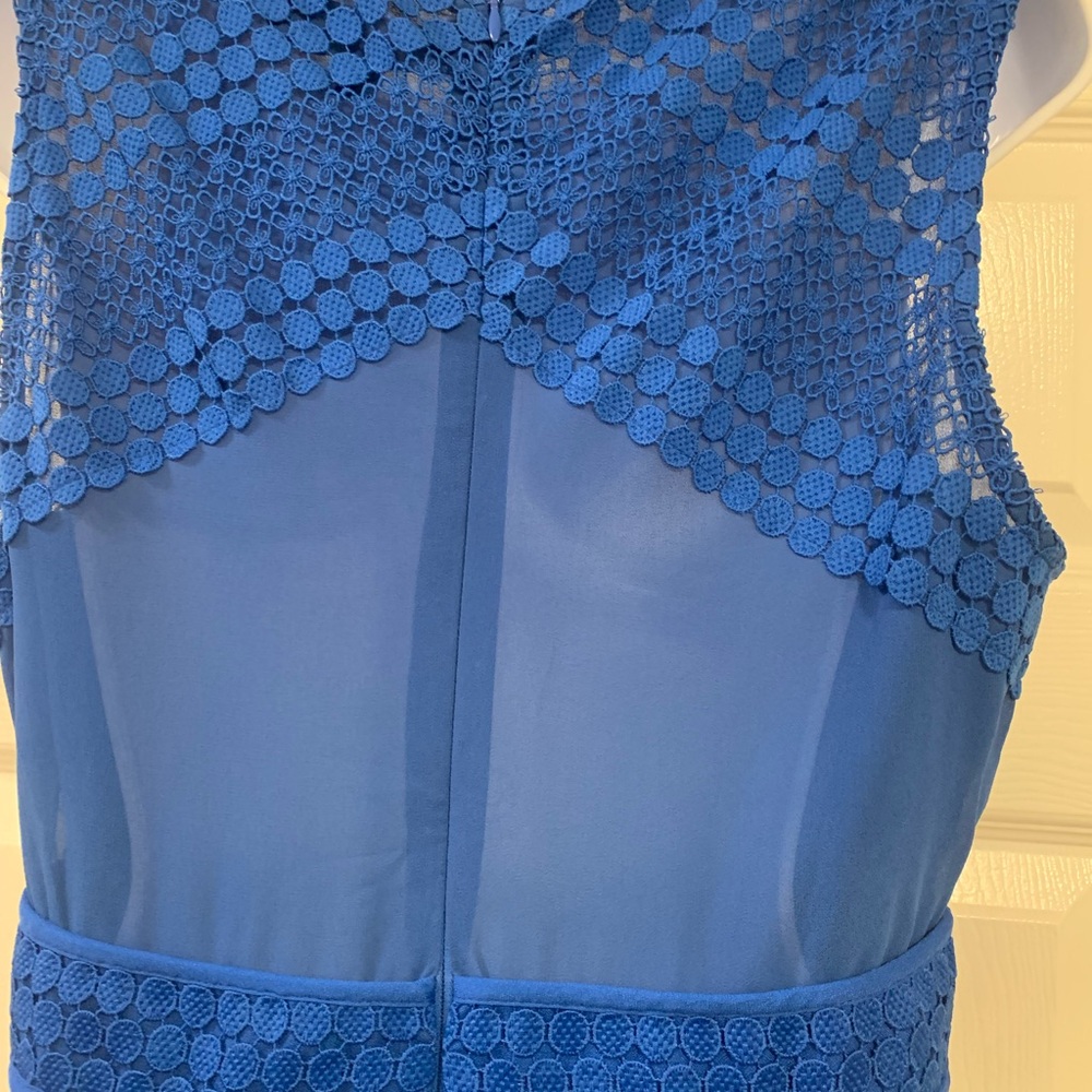 Adelyn Rae Royal Blue Sleeveless Lace Sheath Dress - Picture 5 of 8